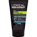 Aktivt kol Ansiktspeeling L'Oréal Paris Men Expert Pure Charcoal Anti-Blackhead Daily Face Scrub 100ml