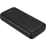 Powerbanks Batterier & Laddbart Deltaco 2xUSB USB-C Powerbank, 20 000 mAh, 20W, svart