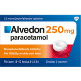 Alvedon 250mg 12 st Munsönderfallande tablett