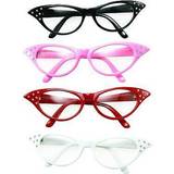 Damer - Glasögon Tillbehör Bristol Novelty nyhet BA142W glasögon 50-talets stil, vit, dam, en