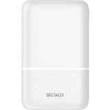 Deltaco Batterier & Laddbart Deltaco 2xUSB USB-C powerbank, 10 000mAh, 20W, vit