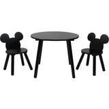 Svarta Möbelset Barnrum Mickey Mouse Toddler Table and 2 Chair Set