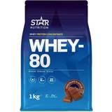 Proteinpulver på rea Star Nutrition Whey-80 Chocolate 1kg