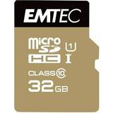 Emtec microSDHC Minneskort Emtec Elite Gold MicroSDHC Class 10 UHS-I U1 85/20MB/s 32GB