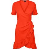Vero Moda Orange Kläder Vero Moda Haya Short Dress - Orange/Spicy Orange