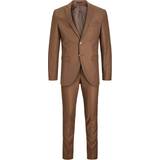 Ull Kostymer Jack & Jones Solaris Super Slim Fit Suit - Brown/Emperador