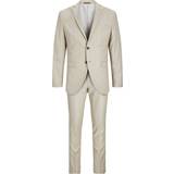 Ull Kostymer Jack & Jones Solaris Super Slim Fit Suit - Grey/Pure Cashmere