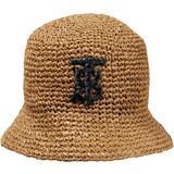 L Solhattar Barnkläder Burberry TB Raffia-Effect Bucket Hat - Beige