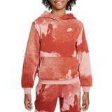 Nike Big Kid's Sportswear Club Fleece Pullover Hoodie - Red Stardust/Red Stardust/White