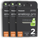 Batterier - Laddningsbara standardbatterier Batterier & Laddbart Panasonic Eneloop Pro AA Compatible 2-pack