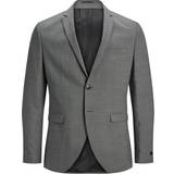 Elastan/Lycra/Spandex - Herr Kavajer Jack & Jones Solaris Super Slim Fit Blazer - Grey/Light Grey Melange