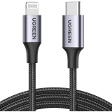 Lightning - Skärmad - USB-kabel Kablar Ugreen 3A MFi USB C - Lightning M-M 1.8m
