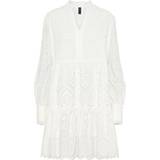 Korta klänningar - M - Vita Y.A.S Yasholi Ls Dress - Star White