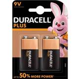 Duracell 9V (6LR61) Batterier & Laddbart Duracell 9V Plus Power 2-pack