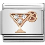 Nomination Composable Classic Link Cocktail Charm - Silver/Rose Gold/Transparent