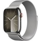 Apple eSIM Smartwatches Apple Watch Series 9 Cellular 45mm Stainless Steel Case with Milanese Loop
