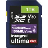1 TB - SDXC Minneskort & USB-minnen Integral Ultima Pro SDXC Class 10 UHS-I U3 V30 180/130MB/s 1TB