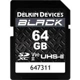 Delkin SDXC Minneskort & USB-minnen Delkin BLACK SDXC Class 10 UHS-II V90 300/250MB/s 64GB