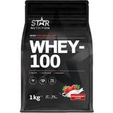 Sötningsmedel Proteinpulver Star Nutrition Whey-100 Strawberry 1kg