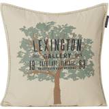 Lexington Logo Linen/Cotton Pillow Cover Kuddöverdrag Beige (50x50cm)
