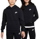 Långa ärmar Hoodies Nike Kid's Sportswear Club Fleece Pullover Hoodie - Black/White