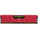 Röda RAM minnen Corsair Vengeance LPX Red DDR4 2400MHz 8GB (CMK8GX4M1A2400C16R)