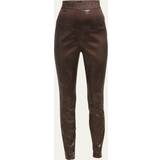 Dolce & Gabbana Dam Byxor & Shorts Dolce & Gabbana High-rise vinyl leggings brown