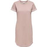 8 - Dam - Korta klänningar Only Short T-shirt Dress - Rose/Adobe Rose