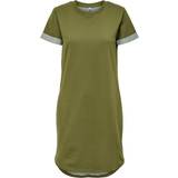 8 - Dam - Korta klänningar Only Short T-shirt Dress - Yellow/Martini Olive