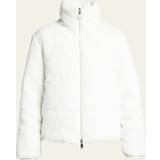 Moncler L - Vita Kläder Moncler White Pluvier Reversible Faux-Fur Down Jacket White