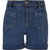 Urban Classics – Blå jeansshorts vintagestil med tvättad finish
