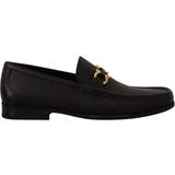 Ferragamo Loafers Ferragamo Black Calf Leather Moccasins Loafers Shoes