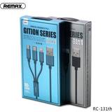 Remax Kablar Remax Gition 3in1 USB microUSB/lightning/USB-C 1,15M