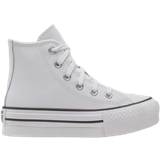 Converse all star läder Converse Younger Kid's Chuck Taylor All Star Lift Platform Leather - White/Natural Ivory/Black