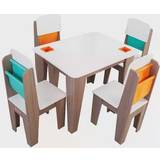Kidkraft Vita Möbelset Kidkraft Indoor Chair Gray Gray Ash & White Finish Kids' Pocket Storage Table Set