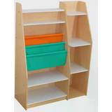 Kidkraft Multifärgade Barnrum Kidkraft Pocket Storage Wood Bookshelf, Wood