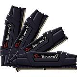 128 GB - 32 GB - DDR4 RAM minnen G.Skill RipJaws V Black DDR4 3600MHz 4x32GB (F4-3600C18Q-128GVK)