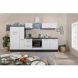 Respekta kitchen unit with appliances 300 cm white/gray