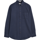 Gant skjortor herr Gant Herringbone Flannel Shirt - Marine