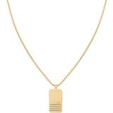 Tommy Hilfiger Guldpläterad Halsband Tommy Hilfiger Dogtag Iconic Stripe Necklace - Gold