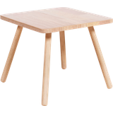 Bord LaForma Dilcia barnbord, fyrkantigt naturgummiträ 55x55