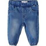 Blåa Byxor Barnkläder Name It Baby Baggy Fit Jeans - Medium Blue Denim
