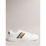 Ted Baker Herr Sneakers Ted Baker Trilobw Cupsole Leather Blend Trainers, White/Gold