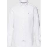 Tommy Hilfiger Stretch Skjortor Tommy Hilfiger Herr CL Flex OXF RF skjortklänning, vit, 18,5, Vitt