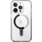 Krom Mobilfodral Speck iPhone 15 Pro Case-Presidio Perfect-Clear-ClickLock-MagSafe-6.1 Inch Phone Case-Clear/Chrome