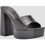 Guess Sandaletter Guess Jadah Crocodile-embossed Platform Heels Black