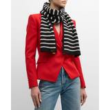 Balmain Accessoarer Balmain Striped cashmere-blend scarf black One fits all