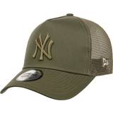 New Era York Yankees Tonal Mesh Green A-Frame Trucker Cap, OneSize, Green
