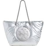 Magnetlås - Silver Väskor Tory Burch Ella Metallic Chain Soft Tote Bag - Silver