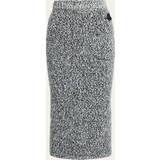 Moncler Dam - Svarta Kjolar Moncler Mouliné Wool Pencil Skirt Multicolour